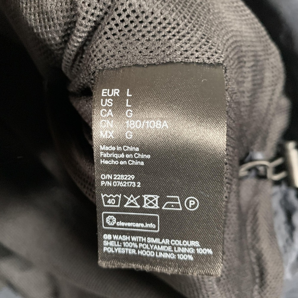 H&M L.O.G.G. Jacket Mens Large Blue Hooded Windbreaker Water Repellent Windproof - Picture 10 of 12